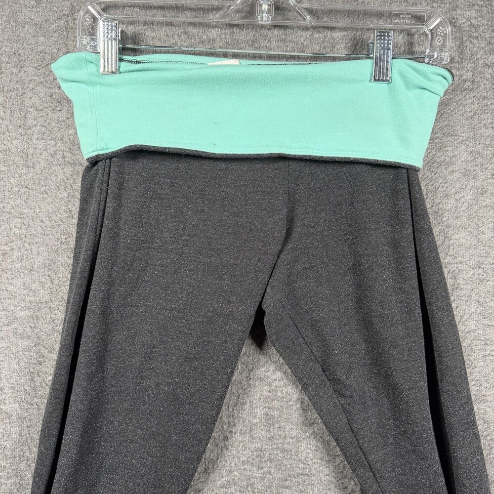 PINK Victoria's Secret Y2K 2017 Foldover Yoga Pants Leggings Women’s M Gray Teal